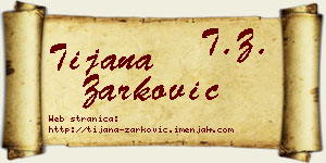 Tijana Žarković vizit kartica
